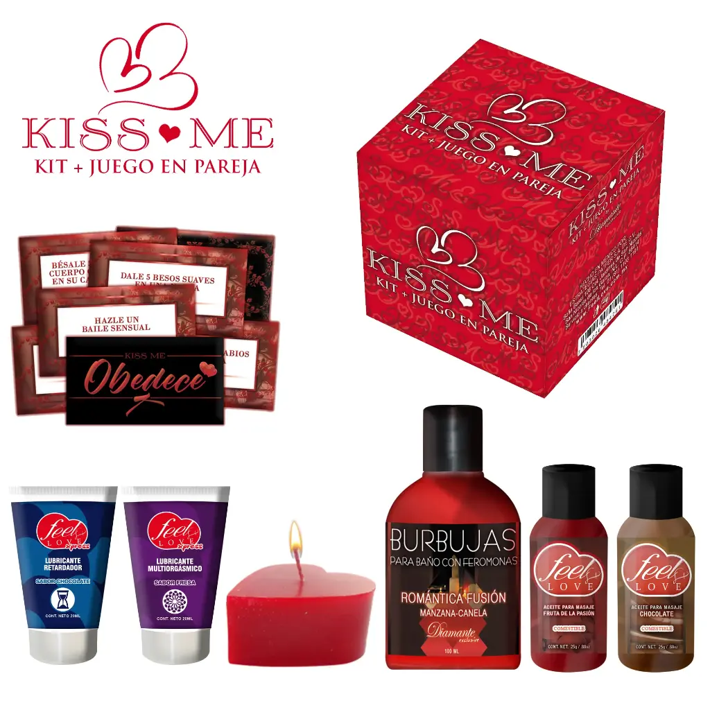 Kiss Me – Kit Juego en Pareja Sabor Chocolate