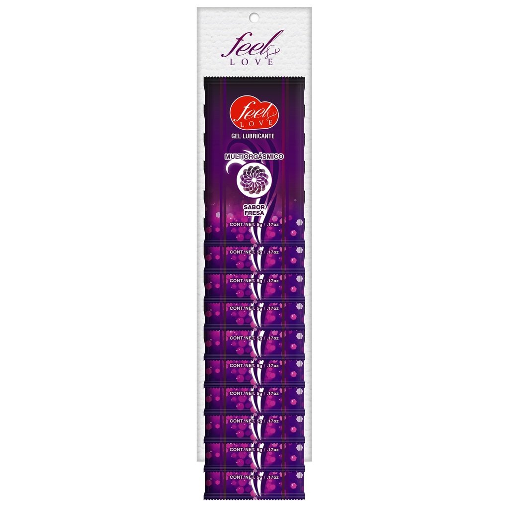 Ristra de Sobres Multiorgásmicos Sabor Fresa (10 Piezas)